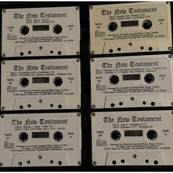 The Holy Bible New Testament Cassette Tapes (10) KJV Alexander Scourby READ - Picture 7 of 7